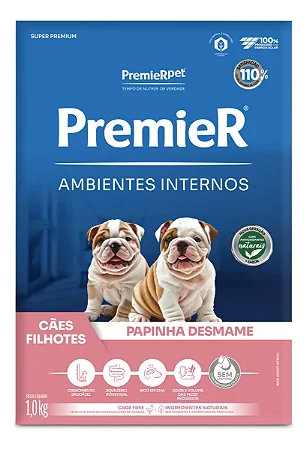 PREMIER AMBIENTES INTERNOS CAES FILHOTES PAPINHA DESMAME