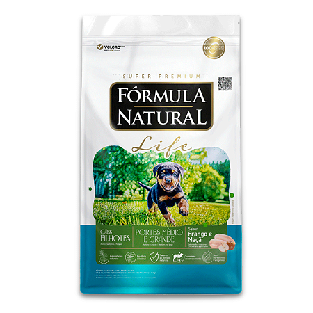 FORMULA NATURAL LIFE CAES FILHOTES MEDIOS E GRANDES