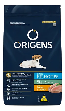 ORIGENS CÃES FILHOTES MINI E PEQUENO PORTE FRANGO E CEREAIS