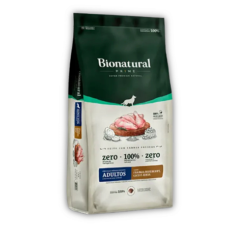 BIONATURAL PRIME CÃES ADULTOS MEDIOS E GRANDES FRANGO
