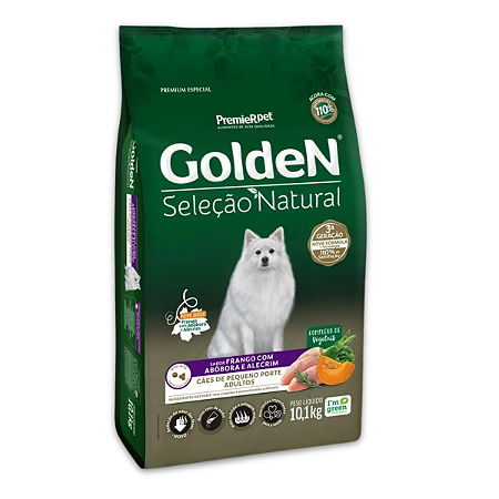 GOLDEN SELEÇÃO NATURAL CÃES ADULTOS MINI BITS ABÓBORA