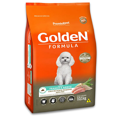 GOLDEN FÓRMULA CÃES ADULTOS MINI BITS FRANGO E ARROZ