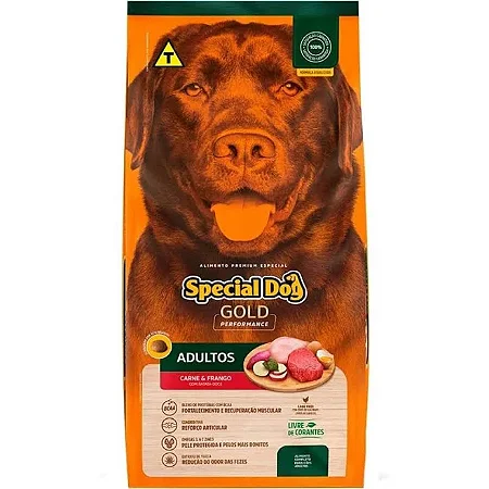 SPECIAL DOG GOLD PERFORMANCE ADULTOS CARNE E FRANGO