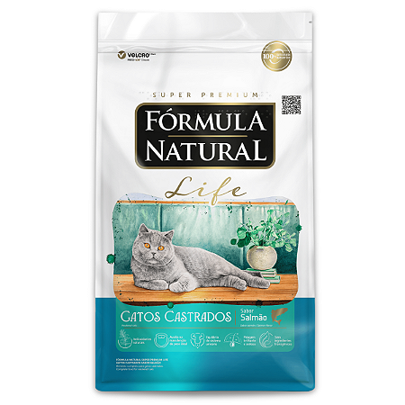 FÓRMULA NATURAL LIFE GATOS CASTRADOS - SALMÃO