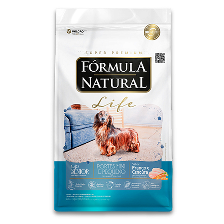 FÓRMULA NATURAL LIFE CÃES SENIOR MINI E PEQUENO PORTE