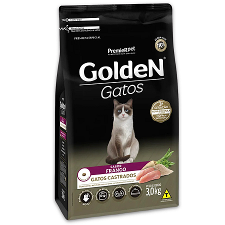 GOLDEN GATOS CASTRADOS FRANGO
