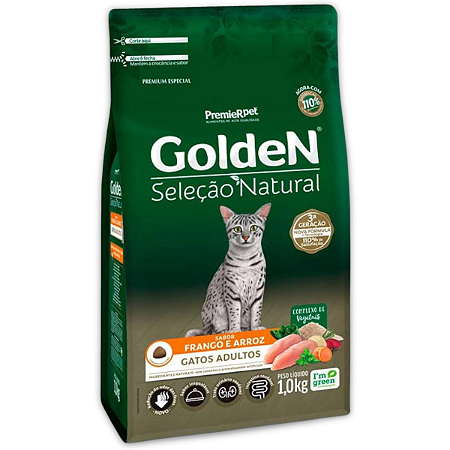 GOLDEN SELEÇÃO NATURAL GATOS ADULTOS