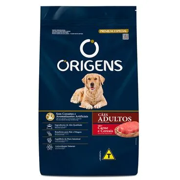 ORIGENS CÃES ADULTOS CARNE E CEREAIS
