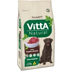 VITTA NATURAL CÃES ADULTOS CARNE E ARROZ