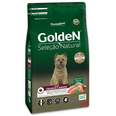 GOLDEN SELEÇÃO NATURAL CÃES SENIOR MINI BITS