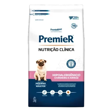 PREMIER NUTRIÇÃO CLÍNICA CÃES HIPOALERGÊNICO CORDEIRO PEQUENO PORTE