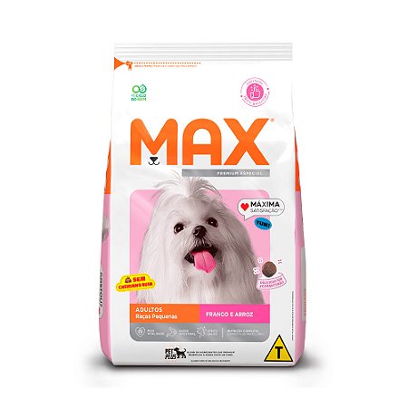 MAX CÃES RAÇAS PEQUENAS FRANGO E ARROZ