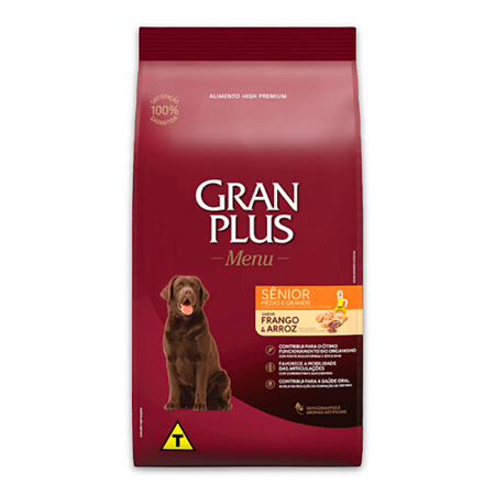 GRAN PLUS CÃES AD MENU SENIOR MEDIOS E GRANDES