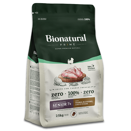 BIONATURAL PRIME CÃES SENIOR RAÇAS PEQUENAS FRANGO