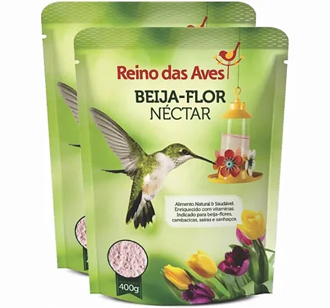 REINO DAS AVES - BEIJA FLOR NECTAR 400 G - (REFIL SACO)