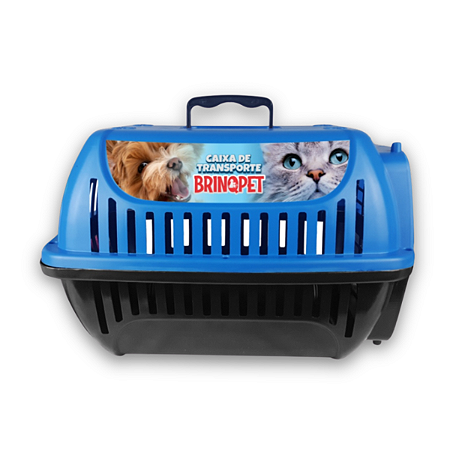 CAIXA DE TRANSPORTE BRINQPET Nº 2 - AZUL