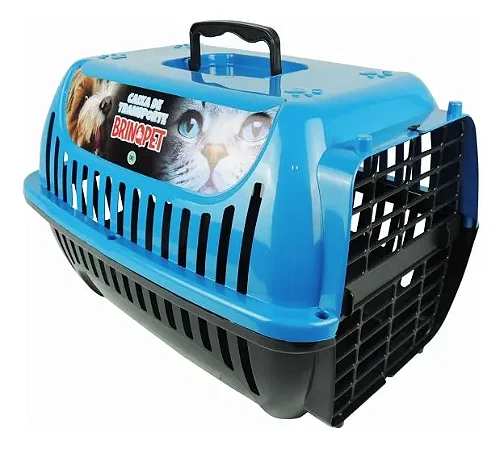 CAIXA DE TRANSPORTE BRINQPET Nº 1 - AZUL