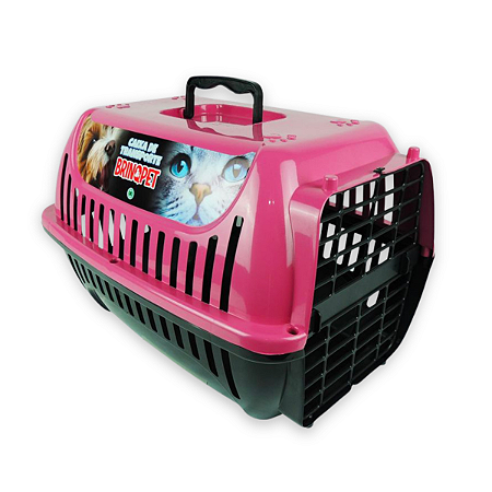 CAIXA DE TRANSPORTE BRINQPET Nº 2 - ROSA