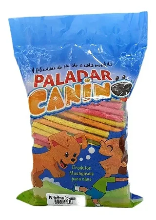 OSSO PALITO 08 MM COLORIDO 1 KG PALADAR CANINO