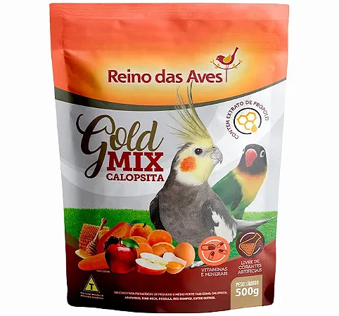Reino das Aves - Calopsita Gold Mix 500 G