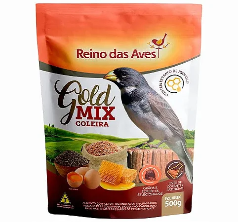 Reino das Aves - Coleira Gold Mix 500 G