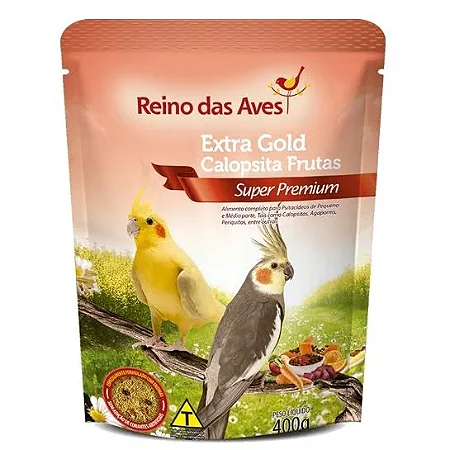 Reino das Aves - Calopsita Frutas Extra Gold 400 G