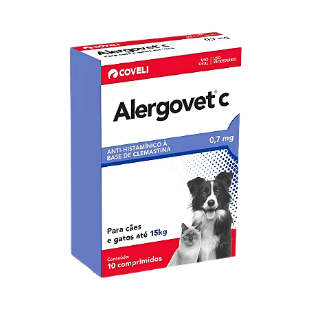 ALERGOVET C 0,7 MG (10 COMPRIMIDOS CAIXA)