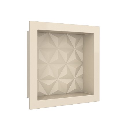 Nicho para Banheiro Mult 30x30cm Bege Texturizado Triangular Cozimax