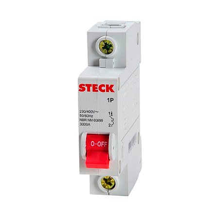 Disjuntor Unipolar Monopolar DIN Steck 16 A Curva C 3KA