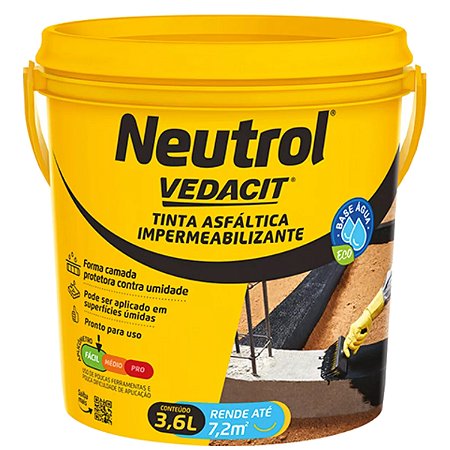 NEUTROL EMULSÃO ASFÁLTICA BASE DÁGUA GL 3,6L