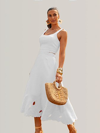 Vestido Bordado Floral