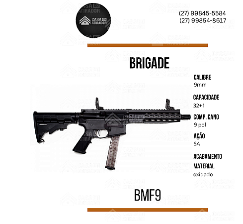 Brigade BMF9 (Black) cal 9mm - Casa do Atirador