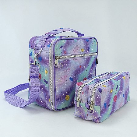 Bolsa Térmica Amora + Estojo Duplo Alto - Estampa Universo