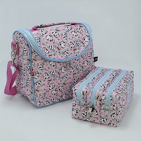 Bolsa Termica Noah  +  Estojo Triplo - Panda