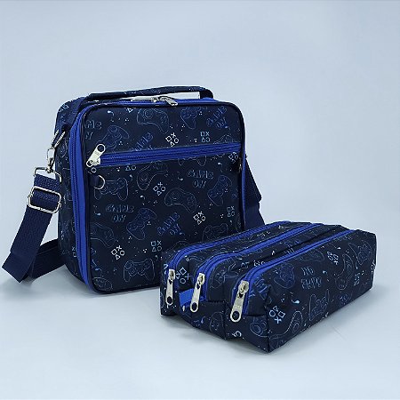 Bolsa Térmica Amora + Estojo Triplo - Estampa Gamer