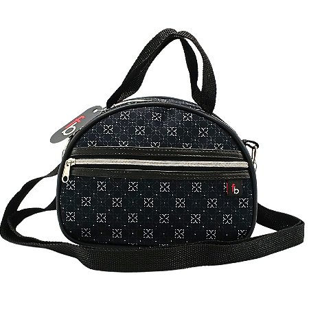 Bolsa de Mão Casual Nicoly - Tipo Oval - Estampa Classica Preta