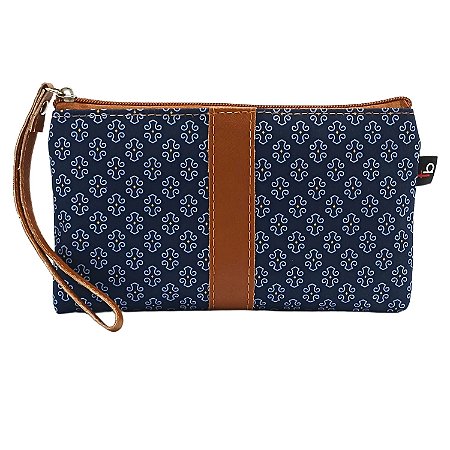 Necessaire Slim (Peq) C/ Alça e Forro - Clássico Marinho