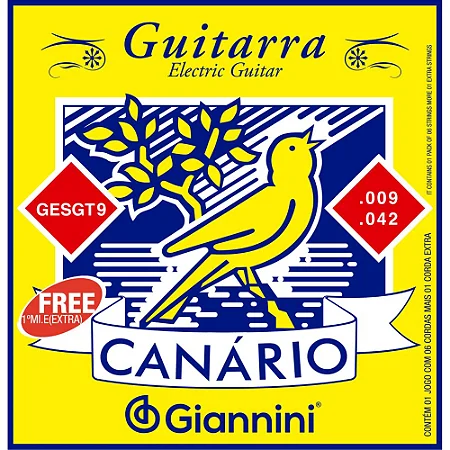 ENCORDOAMENTO PARA GUITARRA .009 SÉRIE CANÁRIO GIANNINI GESGT9
