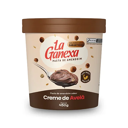Pasta De Amendoim Gourmet 450g –  Creme de Avelã  - La Ganexa