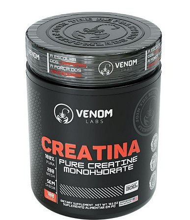 Creatina 100% 300g (100% pureza nos laudos Abenutri e Coopenutri) Venom Labs