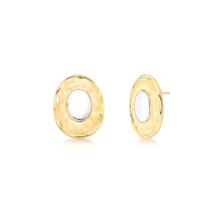 BRINCO OVAL TESTURIZADO