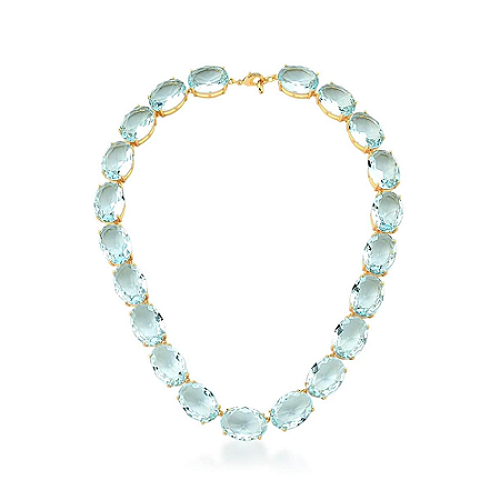 COLAR CRISTAL AGUA MARINHA