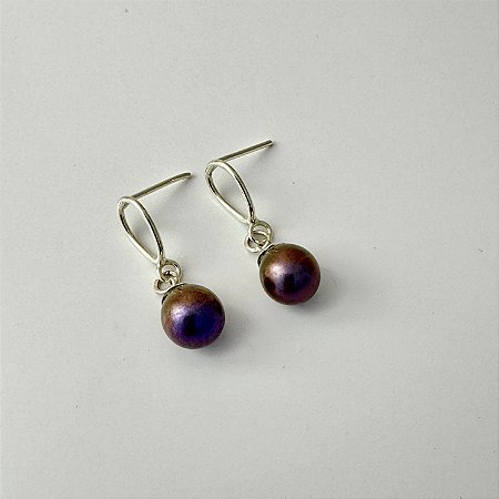 Brinco com pérola rosada