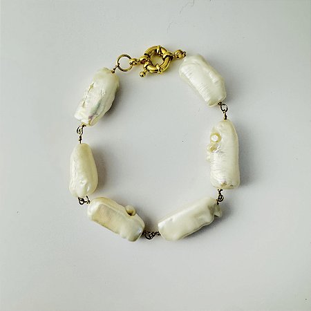 Pulseira de pérolas barrocas