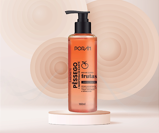 Sabonete Líquido Corpo e Rosto Pêssego + Manteiga de Karité