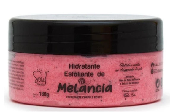 Hidratante Esfoliante Melancia Corpo e Rosto Soul Cosméticos
