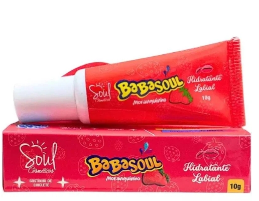 Hidratante Labial Moranguinho Gostinho de chicletes Babasoul 10g