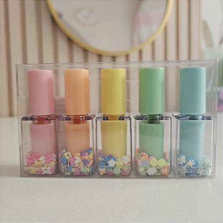 Kit 5 marca texto esmalte