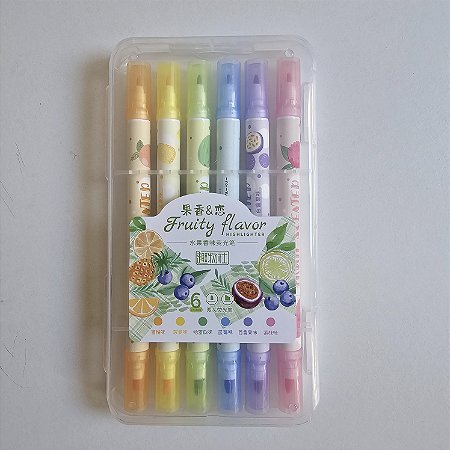 Kit 6 Marca Texto Fruit Flavor