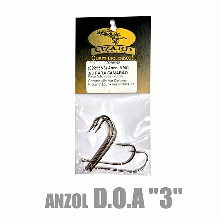 Anzol VMC 3/0 para camarão D.O.A "3"